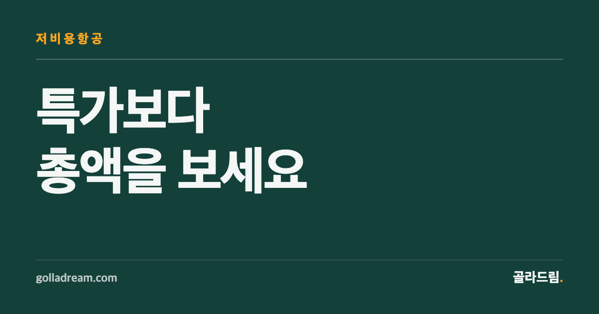 일본·동남아 저비용항공, 특가보다 총액을 먼저 보세요