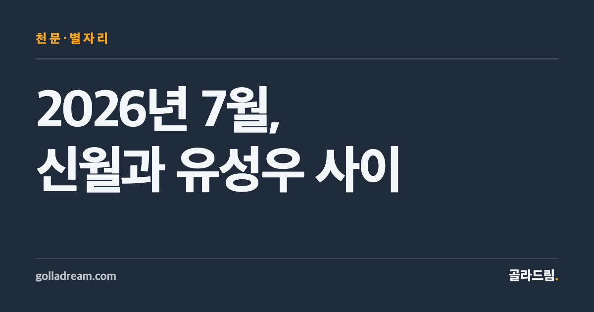 2026년 7월, 신월과 유성우 사이 밤하늘 기록