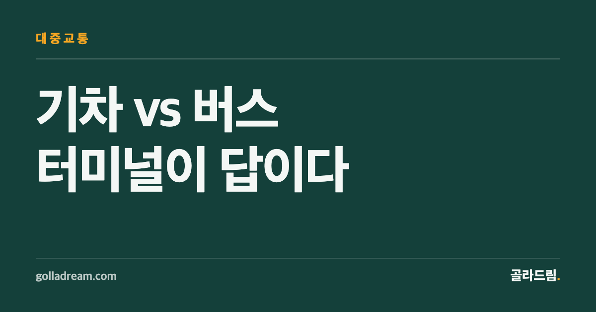 Train or Bus for Long-Distance Trips in Korea? Let the Terminal Decide