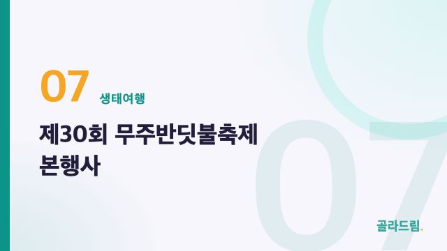 제30회 무주반딧불축제 본행사