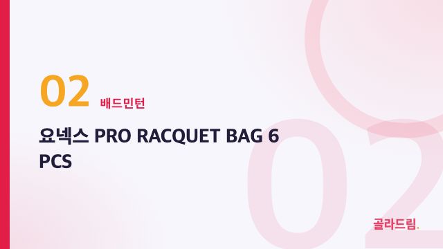 요넥스 PRO RACQUET BAG 6 PCS