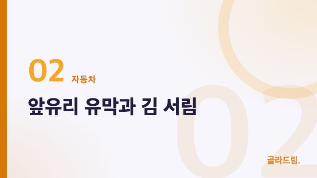 앞유리 유막과 김 서림