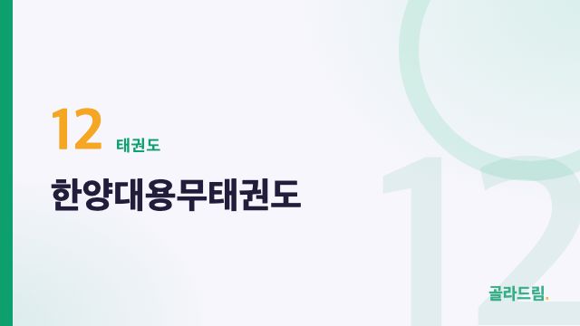 한양대용무태권도