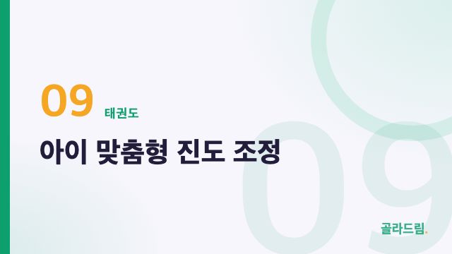 아이 맞춤형 진도 조정