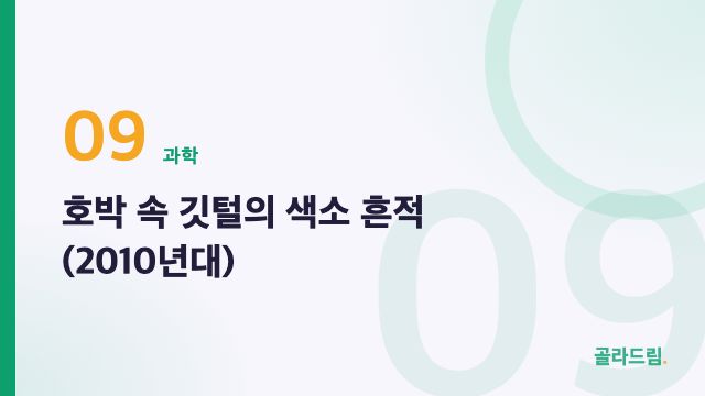 호박 속 깃털의 색소 흔적 (2010년대)