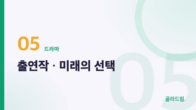 출연작 · 미래의 선택