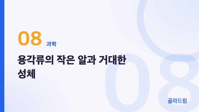 용각류의 작은 알과 거대한 성체