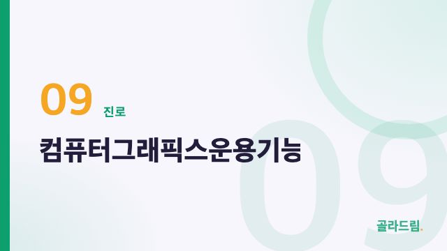 Computer Graphics Technician (컴퓨터그래픽스운용기능사)