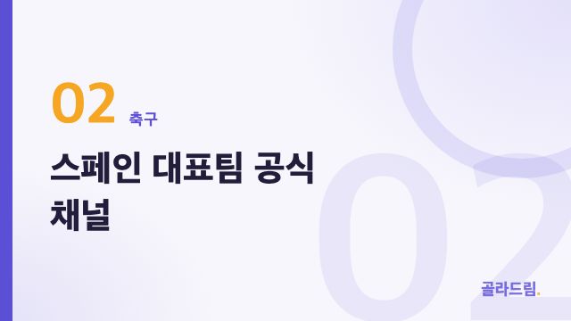 스페인 대표팀 공식 채널