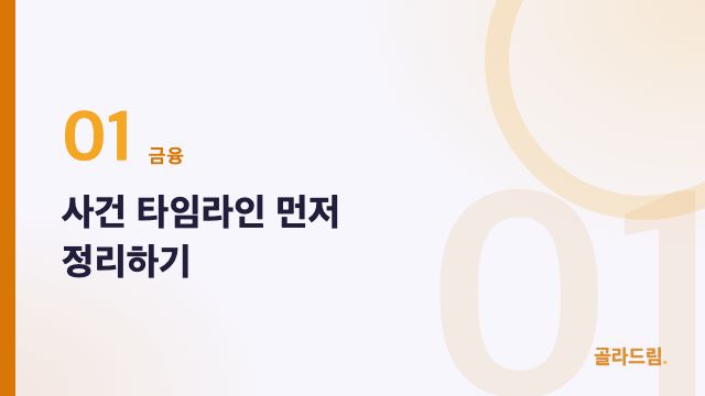 사건 타임라인 먼저 정리하기