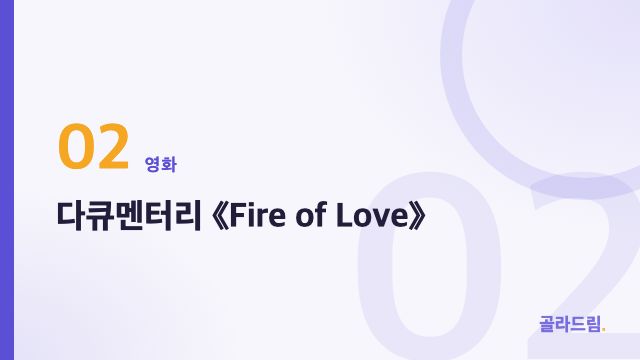 다큐멘터리 《Fire of Love》